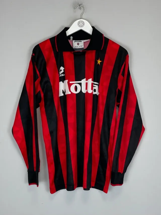 CULT KITS - 1993/94 AC MILAN L/S HOME SHIRT (M) LOTTO