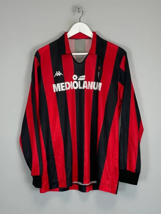 CULT KITS - 1989/90 AC MILAN #9 L/S HOME SHIRT (L) KAPPA