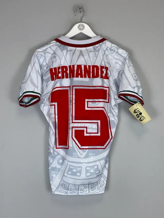 1998 MEXICO HERNANDEZ #15 *REISSUE* BNWT AWAY SHIRT (S) ABA SPORT | Cult Kits