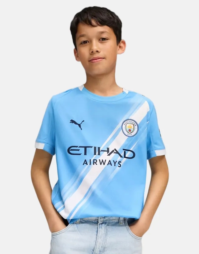 PUMA Manchester City 25/26 Home Jersey Youth, Light Blue/White