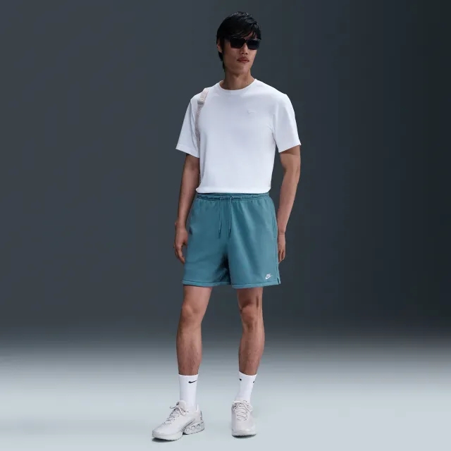 Nike Club Men's French Terry Flow Shorts - Blue - Cotton/Polyester