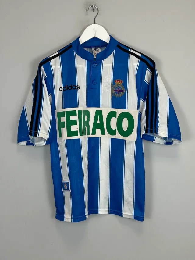 CULT KITS - 1996/98 DEPORTIVO LA CORUNA HOME SHIRT (S) ADIDAS