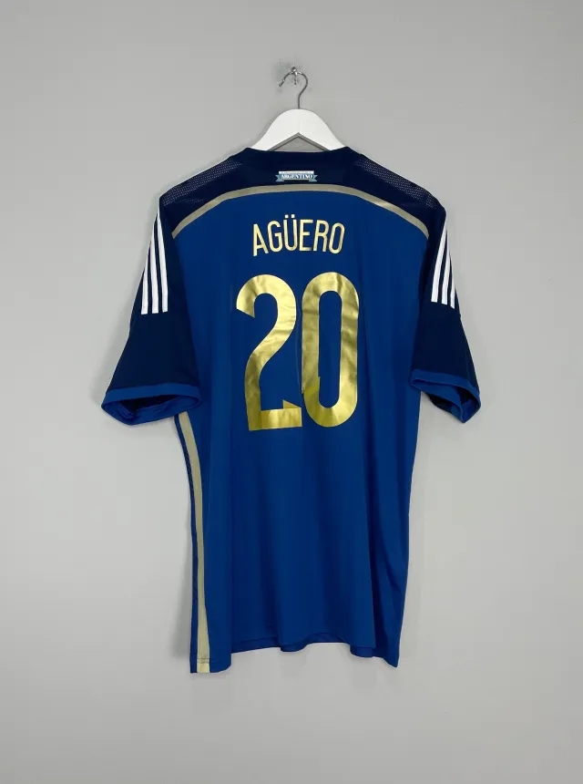CULT KITS - 2014/15 ARGENTINA AGUERO #20 AWAY SHIRT (XL) ADIDAS