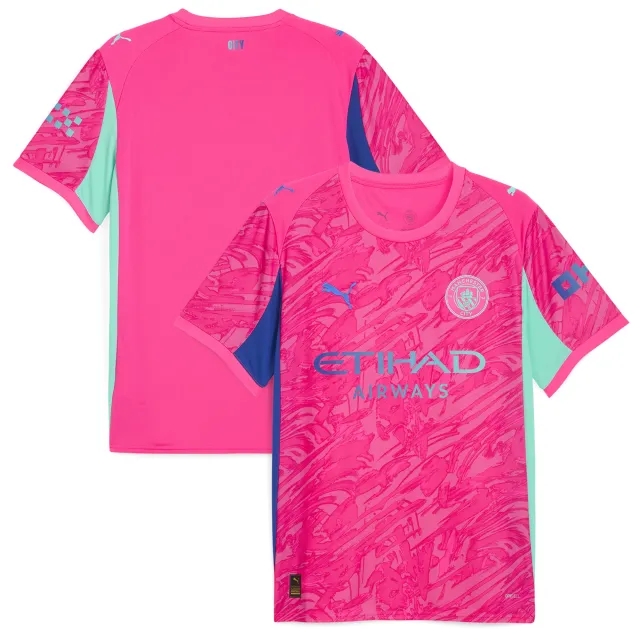 PUMA Manchester City 25/26 Goalkeeper Jersey Men, Pink Pes/Aquatic, size 3XL