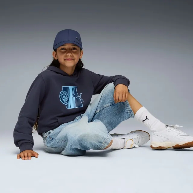 PUMA Manchester City Ftblculture Hoodie Youth, Dark Blue, size 11-12 Youth