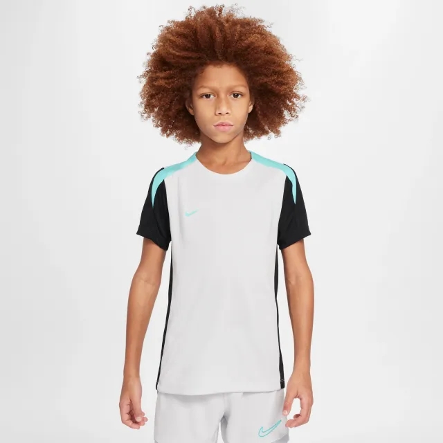 Nike Dri-FIT Strike Older Kids' Short-Sleeve Football Top - Grey - Polyester