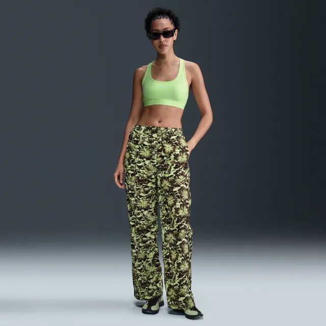 Nike Sportswear Windrunner Women's UV Protection Mid-Rise Woven Printed Trousers - Yellow - Nylon