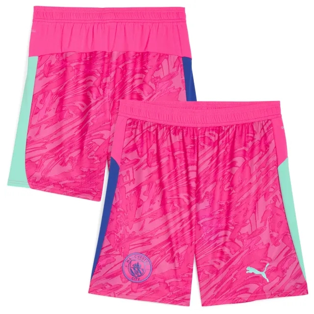 PUMA Manchester City 25/26 Goalkeeper Shorts Men, Pink Pes/Aquatic