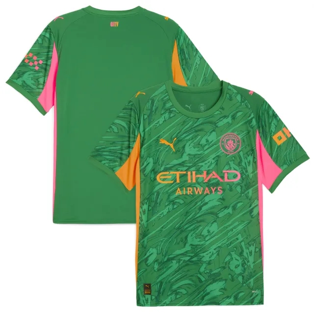 PUMA Manchester City 25/26 Goalkeeper Jersey Men, Archive Green/Heat Fire