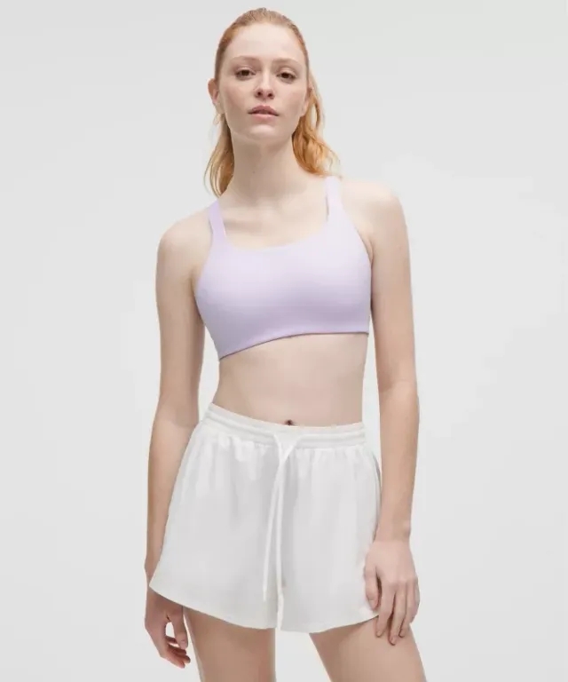 lululemon – Women's Ultralu Square-Neck Workout Sports Bra Medium Support, B/C Cup – Color Purple – Size 10