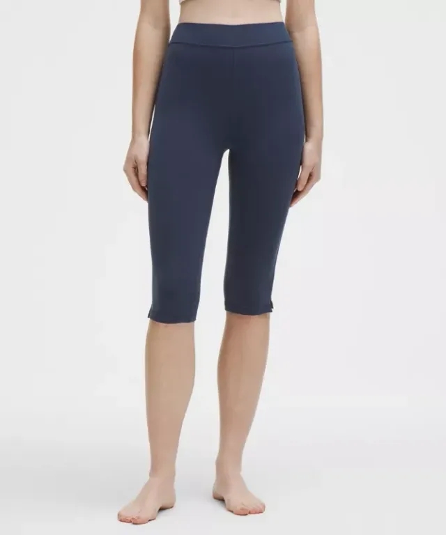 lululemon – Women's Groove High-Rise Notched-Hem Crop Leggings – 15" – Color Blue – Size 0