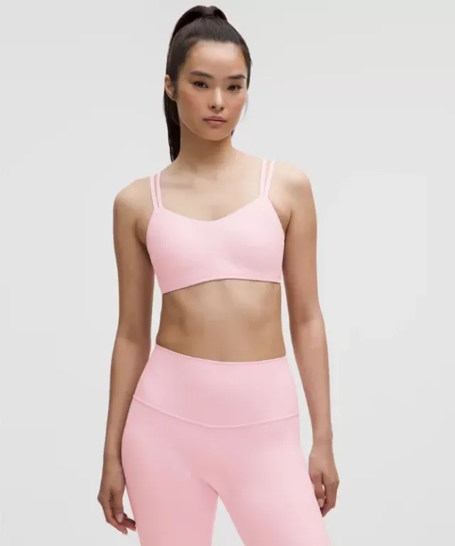 lululemon – Women's Like a Cloud Ribbed Sports Bra Light Support, B/C Cup – Color Pink – Size 10
