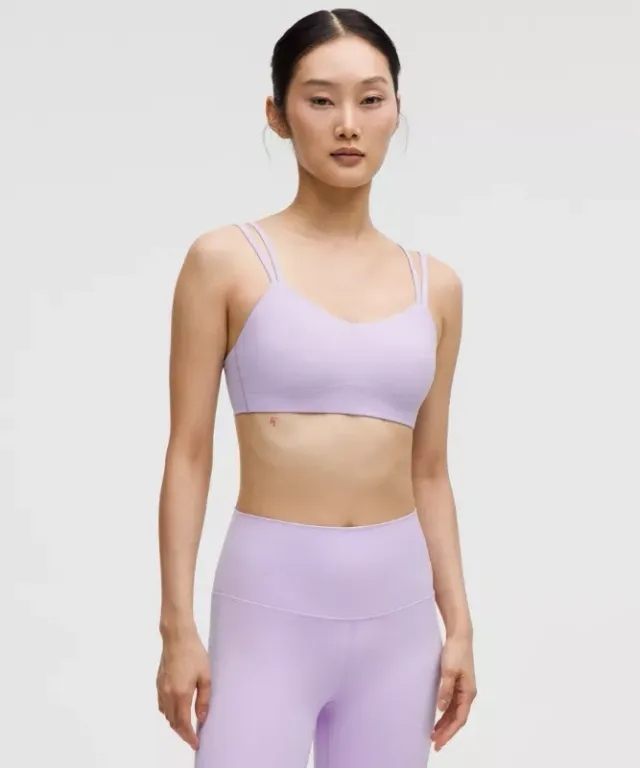 lululemon – Women's Like a Cloud Ribbed Sports Bra Light Support, B/C Cup – Color Purple – Size 10