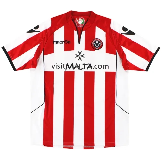 2010-11 Sheffield United Macron Home Shirt *Mint* L - Sheffield United / Mint / Large