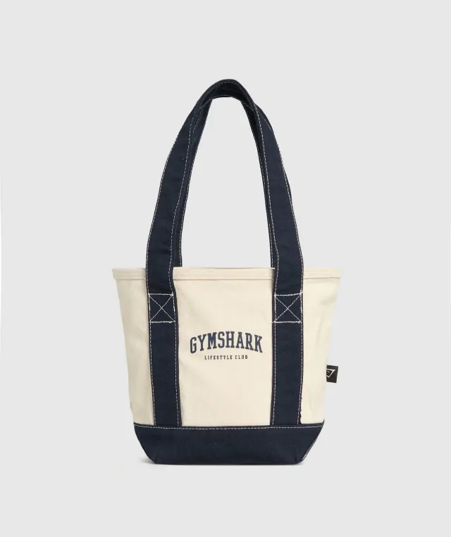  Collegiate Mini Tote - Oat White/Heavy Blue