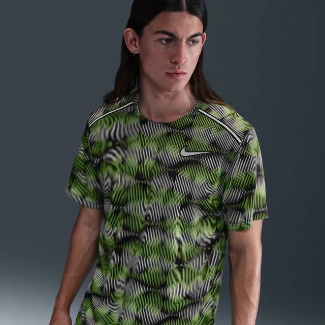 Nike Miler Men's Short-Sleeve Running Top - Black - Polyester