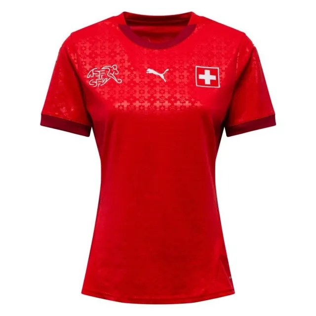 PUMA Switzerland Women's Team 2025 Home Jersey Women, Red/Dark Crimson