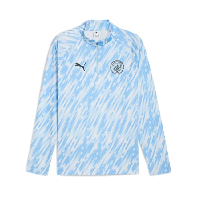 PUMA Manchester City Pre-Match Quarter-Zip Top Shirt Men, Silver Sky