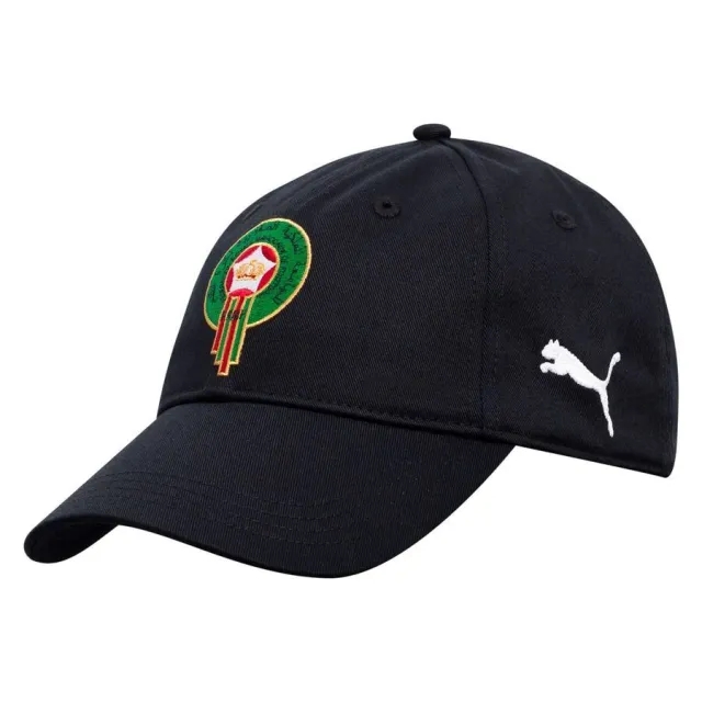 PUMA Morocco Football Fan Cap, Black/Power Green