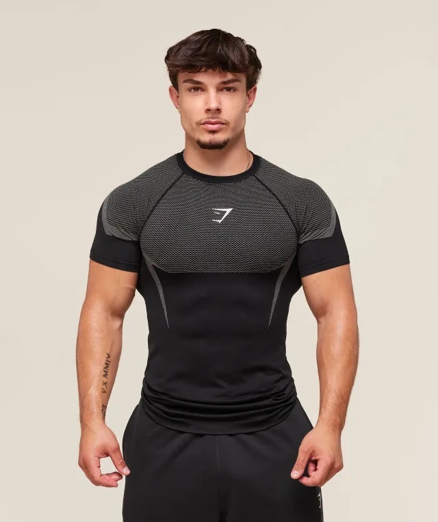  Onyx 5.0 Seamless T-Shirt - Black/Light Grey