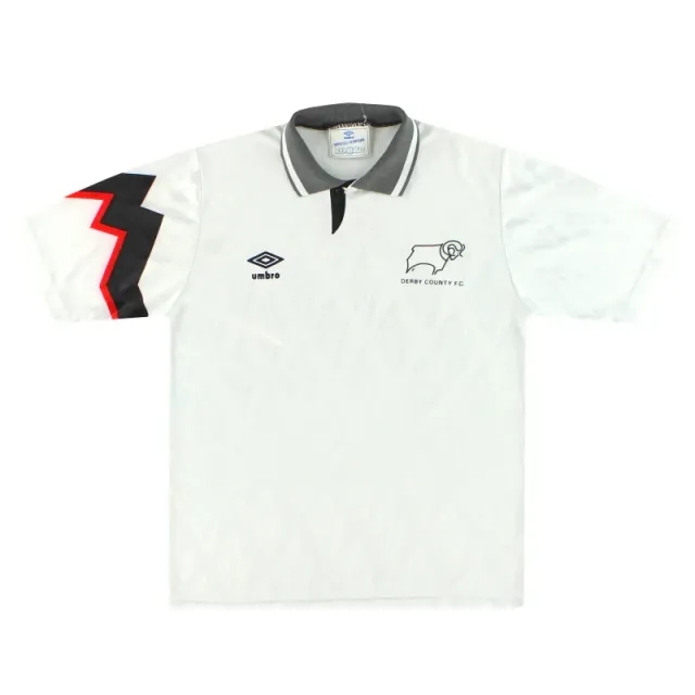 1991-93 Derby County Umbro Home Shirt M - Derby County / Good / Medium