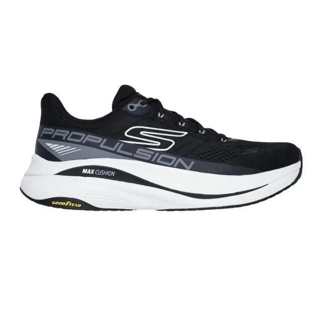 Skechers Men's Max Cushioning Propulsion Sneaker in Black/White