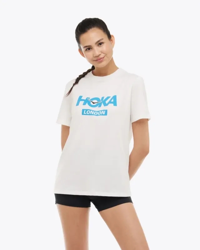 Hoka Women's London City T-Shirt In White