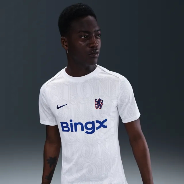 Chelsea F.C. Academy Pro Men's Nike Dri-FIT Football Pre-Match Top - White - Polyester