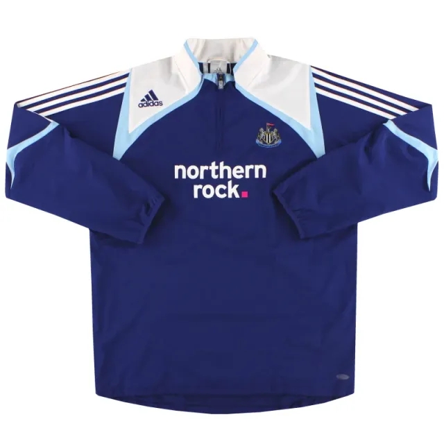2007-08 Newcastle adidas 1/4 Zip Pullover L - Newcastle United / Excellent / Large