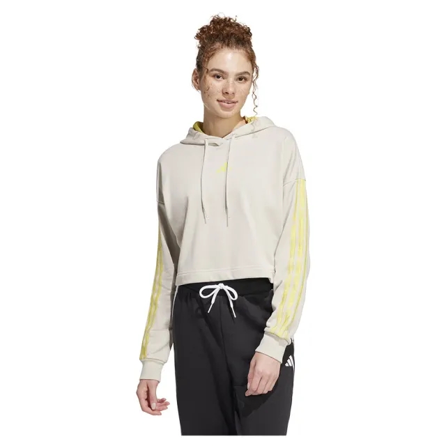 Adidas Essentials 3 Stripes Print French Terry Hoodie
