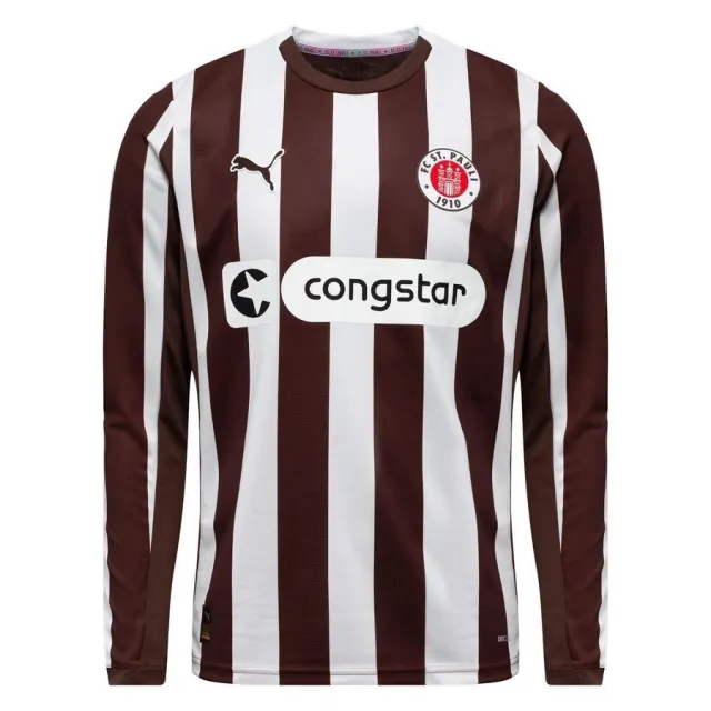 St. Pauli Home Shirt 2025/26 Long Sleeves - ['Brown']