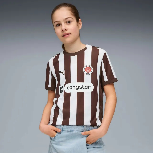 PUMA FC St. Pauli 25/26 Home Jersey Youth, Espresso Brown/White, size 1-2 Youth