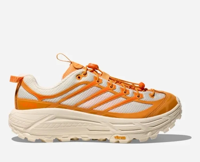 Hoka Mafate Three2 Lifestyle Shoes In Sun Coral/Alabaster