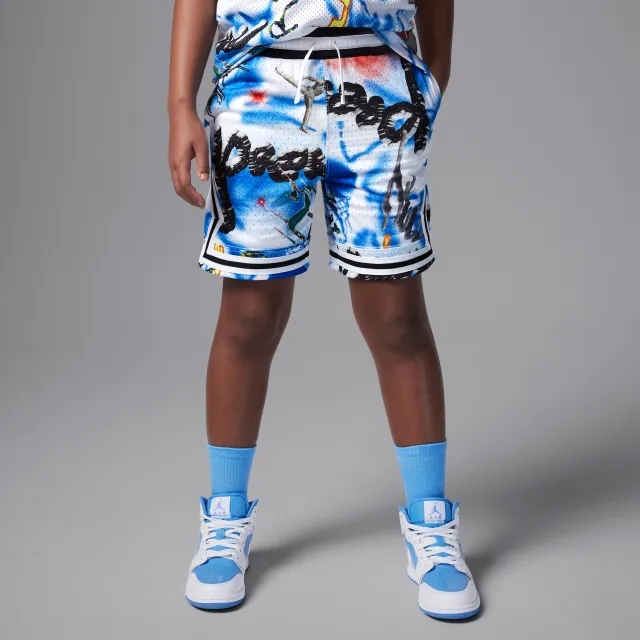 Nike Jordan Dri-FIT Older Kids' MJ Printed Sport Diamond Shorts - Blue