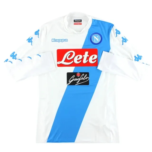 2016-17 Napoli Kappa Authentic Away Shirt L/S *Mint* L - Napoli / Excellent / Medium