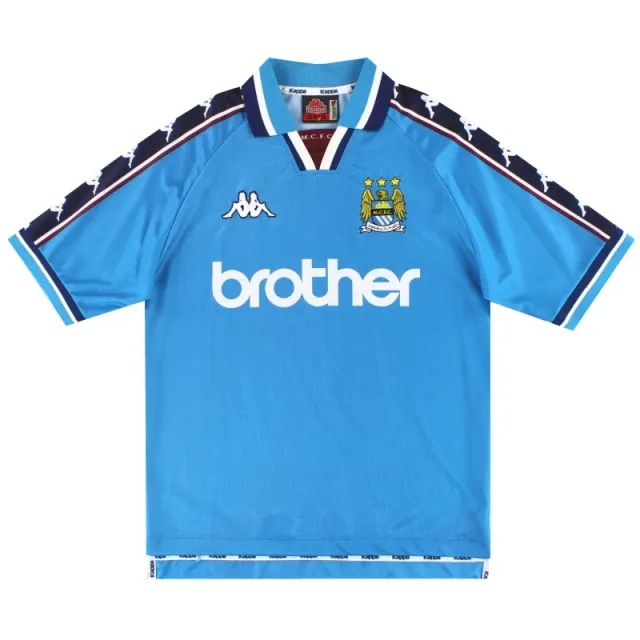 1997-99 Manchester City Kappa Home Shirt L - Manchester City / Very Good / Large