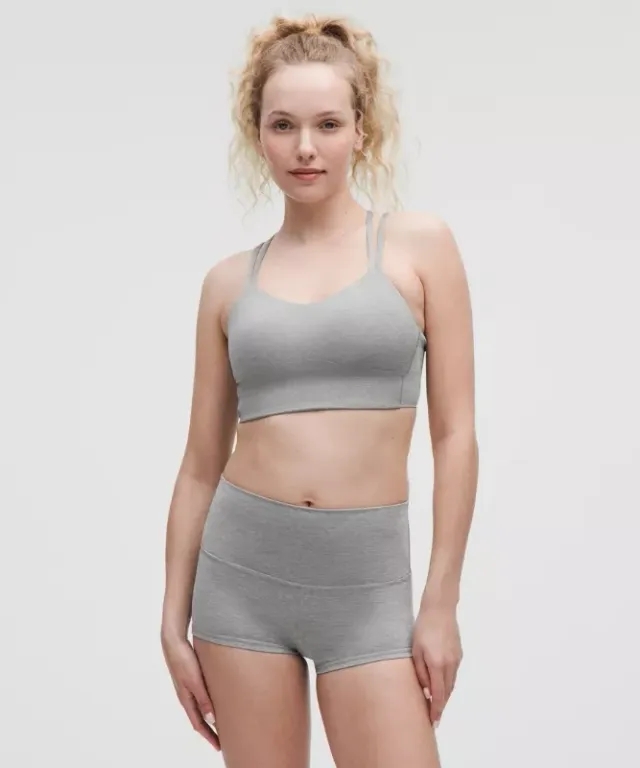 lululemon – Women's Like a Cloud Longline Sports Bra Light Support, B/C Cup – Color Grey – Size 10