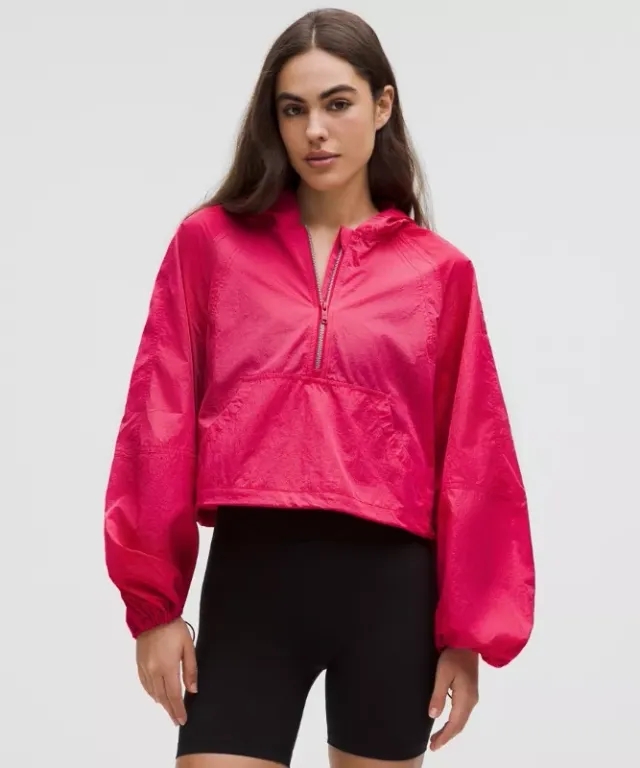 lululemon – Women's Scuba Cropped Anorak Jacket – Color Pink – Size 0
