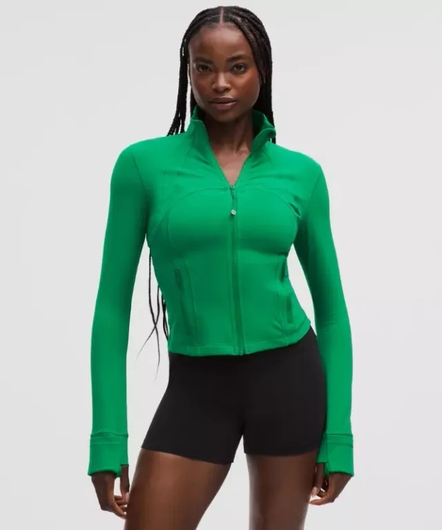 lululemon – Women's Define Cropped Jacket Nulu – Color Green – Size 0