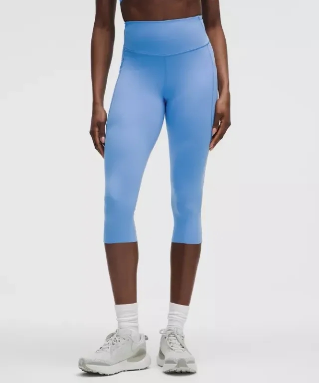 lululemon – Women's Fast and Free High-Rise Crop Leggings 5 Pocket – 19" – Color Blue – Size 0