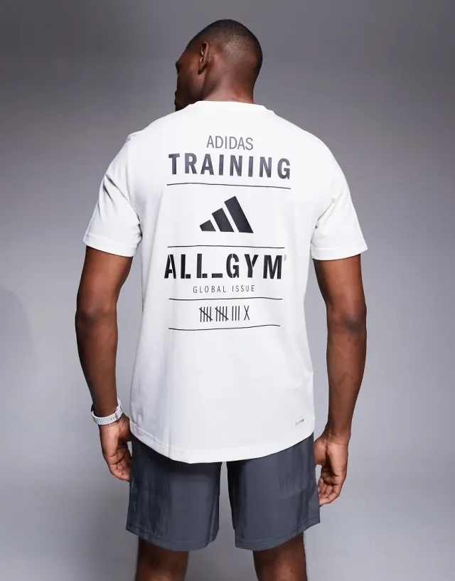 Adidas Training T-Shirt With Graphic Print In White
