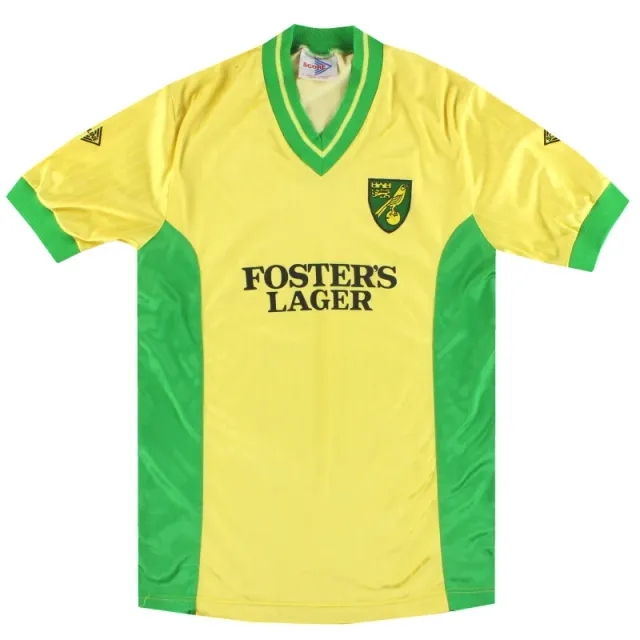 1987-89 Norwich Scoreline Home Shirt M - Norwich City / Excellent / Medium
