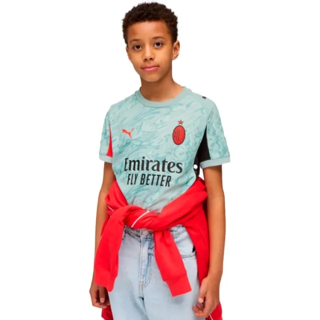 PUMA AC Milan 25/26 Goalkeeper Jersey Youth, Modern Mint/For All Time Red, size 11-12 Youth