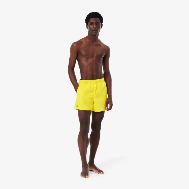 Lacoste Diamond Weave Men Shorts - Yellow