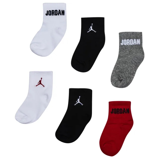 Jordan Kids Ankle 6 Pack Unisex Socks - Black