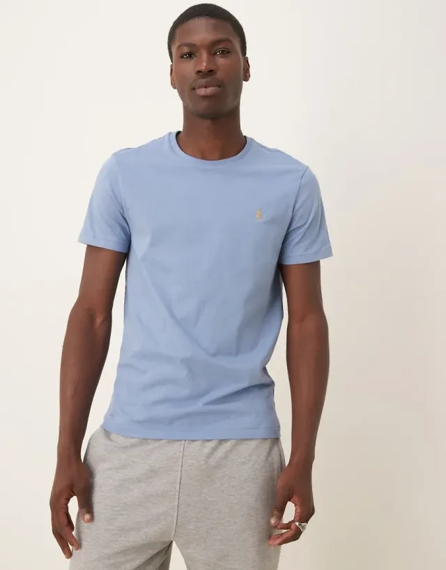 Polo Ralph Lauren  T-SHIRT AJUSTE EN COTON  men's T shirt in Blue