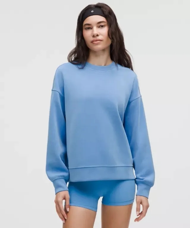 lululemon – Women's Softstreme Crew Hoodieneck Oversized Pullover – Color Blue – Size L
