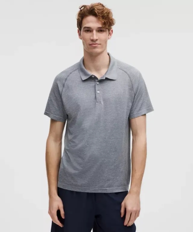 lululemon – Men's Metal Vent Tech Polo Shirt – Color Grey – Size L