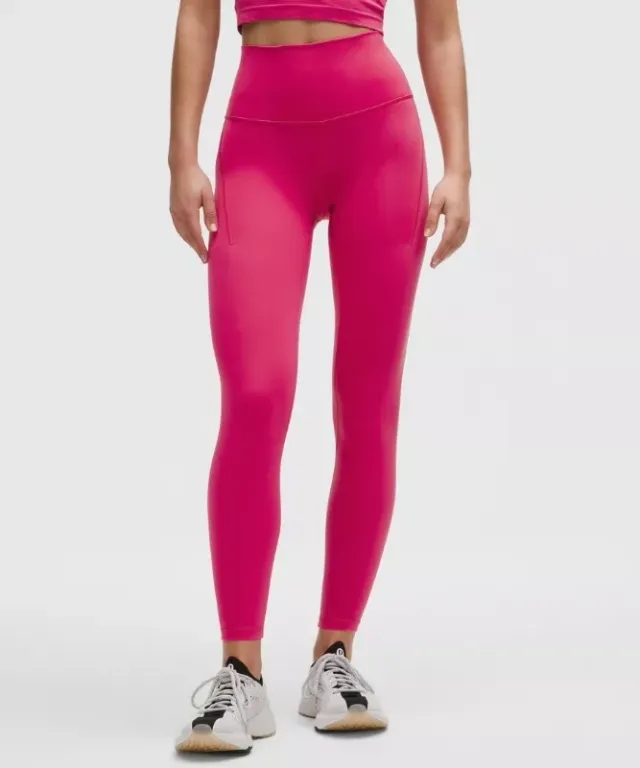 lululemon – Women's Wunder Train High-Rise Tight Leggings with Pockets – 25" – Color Pink – Size 0