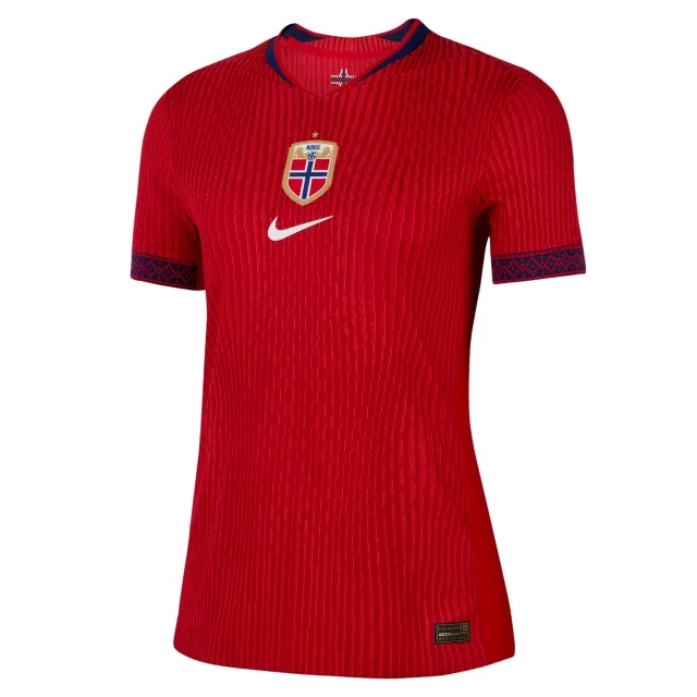 Norway 2025 Match Home (Women's Team) Women's Nike Dri-FIT ADV Football Authentic Shirt - Red - Polyester